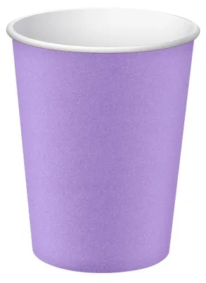 Produktbild von 15 Lila Kartonbecher, 20 cl, Ø 7 cm, wasserdicht, recycelbar, plastikfrei