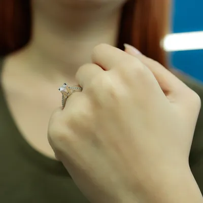 Produktbild von 0,66 Carat Diamant Solitär Ring Antragsring 14 Karat Weißgold