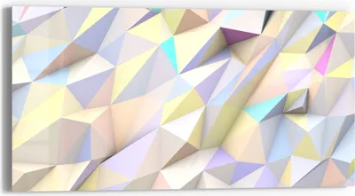 Produktbild von DEQORI Glasbild Echtglas 60x30 cm 'Pastell Geometrie' Wandbild Bild modern Deko