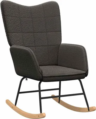 Obrázok produktu pre Hojdacia stolička vidaXL, tmavošedá, látka Sherpa