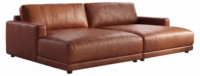 Produktbild von KAWOLA Big Sofa MARLIN Lederfaserstoff cognac, KI-generiertes Bild