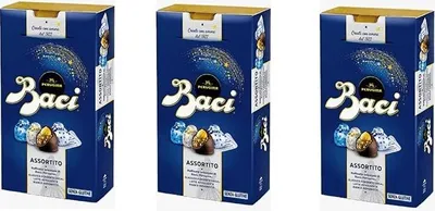 Produktbild von 3x Perugina Baci Bijou Assortito Pralinen Schokolade Extra gefüllte dunkle mit Haselnüssen 200g