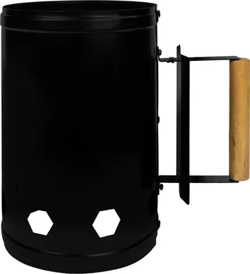 Produktbild von Krumble Holzkohlenstarter - Brikettstarter - BBQ Schnellstarter - Grillstarter - Grillzubehör - Metall - 17 x 27 x 27,5 cm (lxbxh) - Schwarz