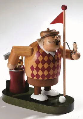 Zdjęcie produktu dla Palący mężczyzna "Golfer", Original Erzgebirge