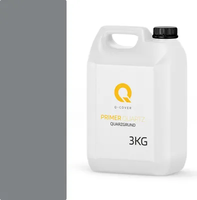 Produktbild von Q-Cover Quarzgrund Für Buntsteinputz 3kg Silber M11 Acrylatdispersion Grundiermittel Innen & Außen Für Wände Ca. 0,3-0,4 Kg/M2