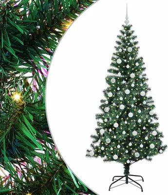 Obrázok produktu pre vidaXL Umelý predsvietený vianočný stromček zelený 210 cm