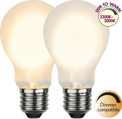 LED Tropfenlampe FILA A60 - E27 - 4W - DTW 3000-2000 - 280lm - frost -  dimmbar