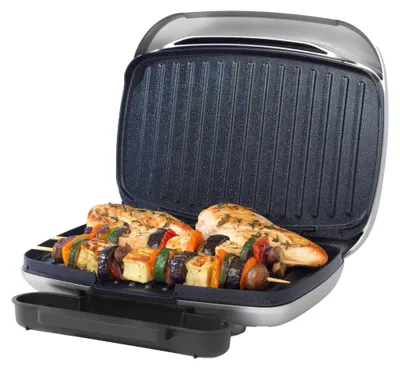 Imagen del producto de Parrilla para alimentos con revestimiento antiadherente y placas de Smartstone, ideal para sándwiches y verduras