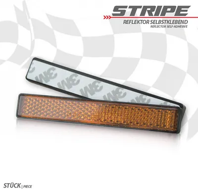 Produktbild von Reflektor Stripe rechteckig gelb mit Rand