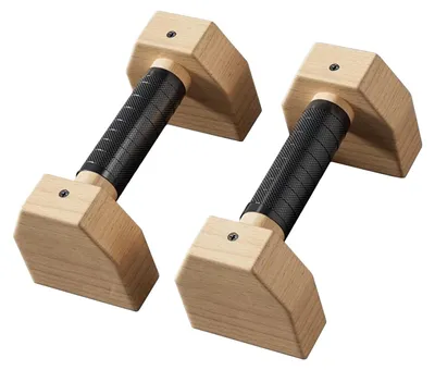 Imagen del producto de Soporte para flexiones con madera, ideal para gimnasio en casa