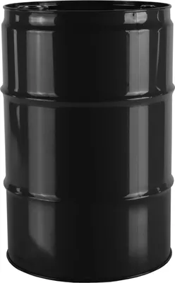 Produktbild von Stahlmetallfass TH 60L mit 2 und 3/4 Kappen - SCHWARZ