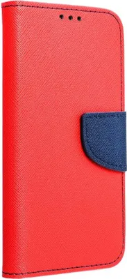 Produktbild von Buch Tasche "Fancy" kompatibel mit Samsung Galaxy A36 5G mit Standfunktion, Kartenfach Rot-Blau