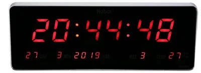 Digitale Wanduhr 14,2 Zoll LED mit Kalender und Temperatur