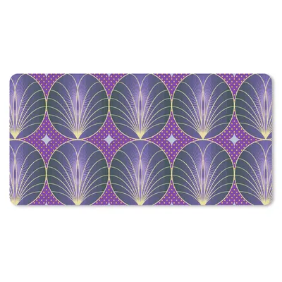 Produktbild von MuchoWow® Mauspad Mousepad Muster - Kreis - Lila - Jahre 20s 60x30 cm - Mousepads - Maus Mat - Pad - Mausunterlage - Nachhaltig