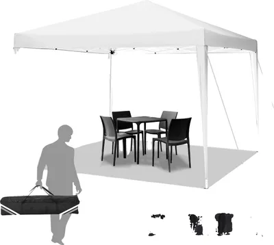Immagine prodotto di Padiglione, impermeabile, facile da montare, bianco, 3x3m