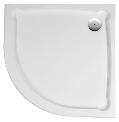 Productafbeelding van Gelco HERA douchebak, gietmarmer, kwartcirkel, 90 x 90 x 7,5 cm, model R550
