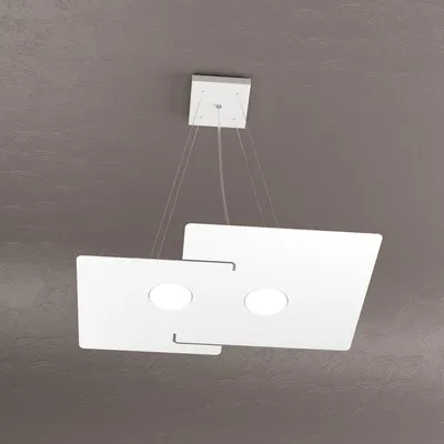 Produktbild von Moderne Aufhängung Echo Metall Weiß 2 Lichter Gx53