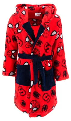 Produktbild von Spider-Man Jungen Bademantel Kinder Morgenmantel , Farbe:Rot, Größe:98