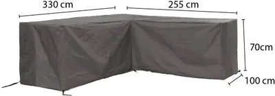 Produktbild von Outdoor Covers L-förmige Husse für Loungeset 330x255x70x100 cm. - Links