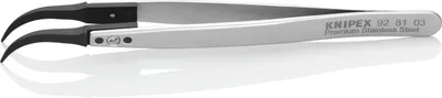 Imagen del producto de Knipex 92 81 03, acero inoxidable, color , acero inoxidable, punta afilada, curvada, 17 g, 15 mm