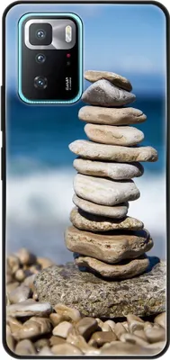 Produktbild von König Design Hülle kompatibel mit Xiaomi Poco X3 GT Kunststoff Soft Handyhülle - Handy Case Steine