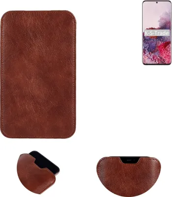 Produktbild von K-S-Trade Schutzhülle Handyhülle kompatibel mit Samsung Galaxy S20 Exynos Handytasche Kunstleder Sleeve in braun