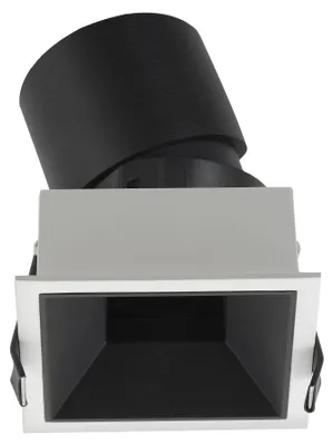 Obrázek produktu pro XPIT – Zapuštěné bodové světlo, čtverec, 12W, 2700K, stmívatelné (TRIAC), barva: bílá/černá