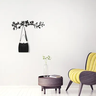 Image de Wallity, Bahar- PYT1118, Noir, Porte-serviettes & crochets, 70 x 3 x 23 cm, 100% métal