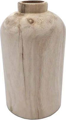 Produktbild von Famanu Holzblumenvasen klein - 21 cm in Natur