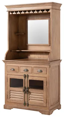 Immagine prodotto di MASSIVMOEBEL24 | Mobile Bar TOULOUSE #05 in Legno di Mango Oliato Beige - 98x51x190