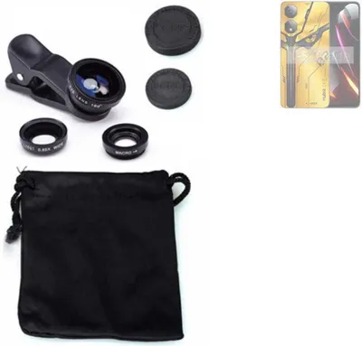 Produktbild von K-S-Trade Smartphone Kamera Linsen Set Kompatibel mit Nubia Neo 2 G 3in1 Clip-On Kamera Adapter Macro Weitwinkel FishEye Fischauge Objektiv Linse