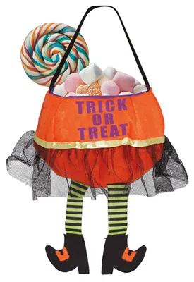 Immagine prodotto di Halloween Candy Bag Dolcetto o scherzetto Strega Zucca Borsa spaventosa Costume Accessorio Adulti, Colore: Arancione