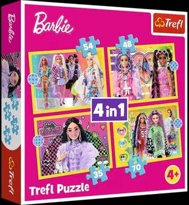 Zdjęcie produktu dla Trefl Barbie Happy world of, 54 szt., Zabawka, 4 lat(a)