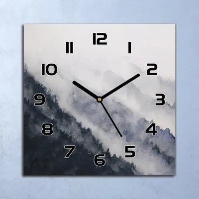 Produktbild von Wanduhr Echt-Glas-Küchenuhr Landschaft Malerei Quarz 30x30 Deko Bilder