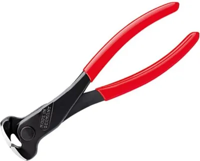 Produktbild von Knipex Vornschneider DIN ISO 5748 Länge 180mm mit Facette schwarz atramentiert poliert - 68 01 180 SB