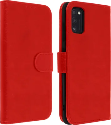 Produktbild von Flip Cover Geldbörse, Klappetui Kunstleder für Samsung Galaxy A41 – Rot