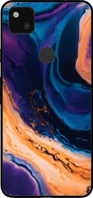 Produktbild von Smartphonica Handytasche für Google Pixel 4A mit Marmordruck - TPU-Rückseite Abdeckung Fall Marmor-Design - Blau