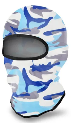 Immagine prodotto di Scaldacollo/maschera da sci/balaclava per uomo e donna, motivo camouflage blu, taglia unica