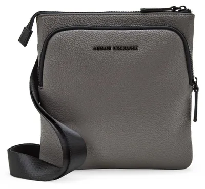 Produktbild von Armani Exchange Men's Madrid,Essential, Metal Logo, Zip Pockets, Messenger Bag,