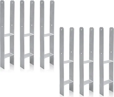 Produktbild von TolleTour 6x 101MM Pfostenanker H-Träger Pfostenanker Einschlaghülse Pfostenträger H-Pfostenträger
