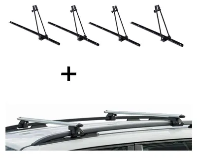 Produktbild von 4x Fahrradträger ORION + Relingträger CRV135 kompatibel mit für Audi A4 Allroad (B9) ab 16