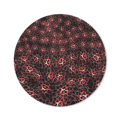 Produktbild von MuchoWow® Mauspad Mousepad Leopard - Rot - Muster 50x50 cm - Mousepads - Maus Mat - Pad - Mausunterlage - Vinyl