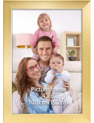 Produktbild von Bilderrahmen Kunststoff Gold 10x15 cm Wand- oder Tischaufsteller