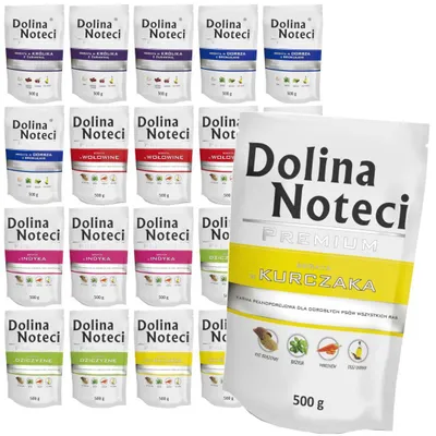 Zdjęcie produktu dla Dolina Noteci Premium Mix 6 Smaków Saszetki 20x500g Mokra Karma Dla Psa