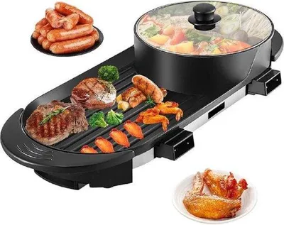 Image de Poêle électrique antiadhésive pour barbecue coréen, pour les fêtes