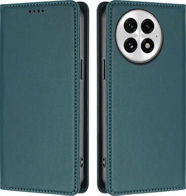 Immagine prodotto di Custodia in pelle per OnePlus 13, custodia a libro magnetica in Finto cuoio con supporto, verde