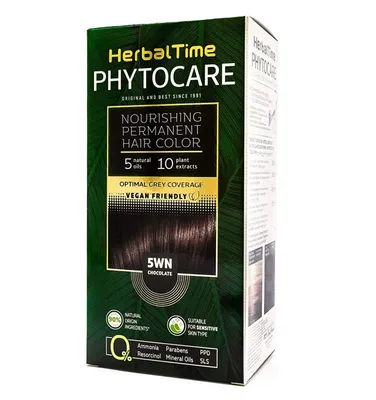 Immagine prodotto di Herbal Time Phytocare colore permanente per capelli naturale Vegan 5WN cioccolato 130 ml