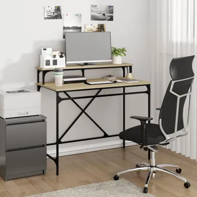 Image de Bureau Sonoma en bois, dimensions 100 x 50 cm