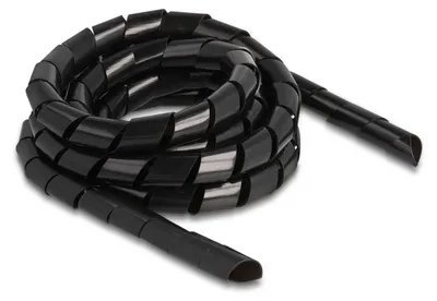 Productafbeelding van Delock spiraalslang, flexibel, 2 meter x 16 mm, zwart