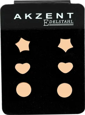 Produktbild von Akzent Ohrstecker im Set, Edelstahl